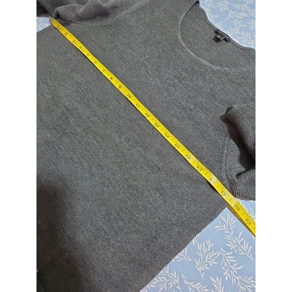 Ann Taylor Gray Womens Wool Blend Sweater with Pockets Lagenlook Artsy Size XL - Picture 6 of 10
